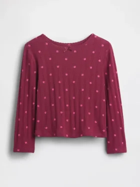 Pointelle-T-shirt voor Baby & Peuter