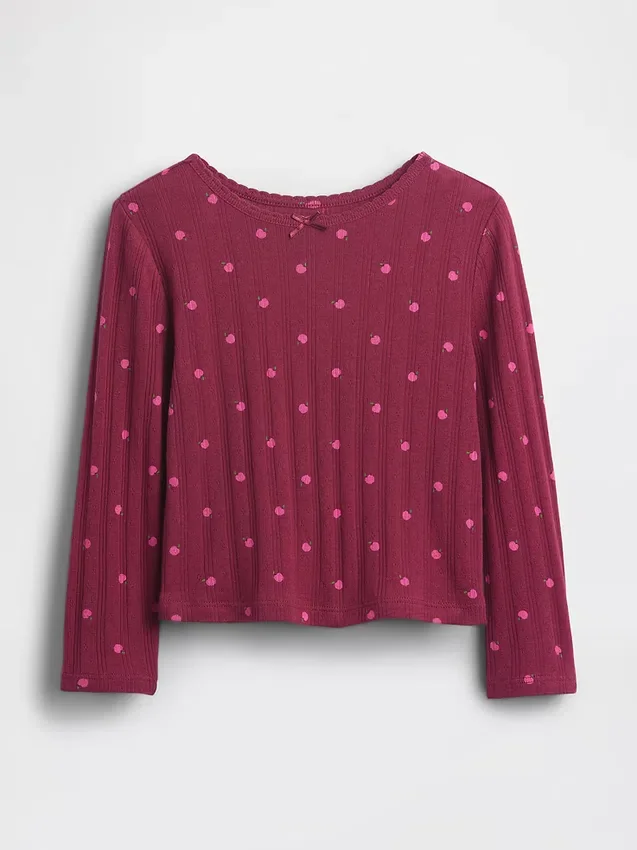 Pointelle-T-shirt voor Baby & Peuter
