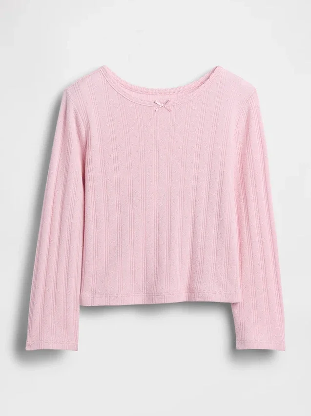 Pointelle-T-shirt voor Baby & Peuter