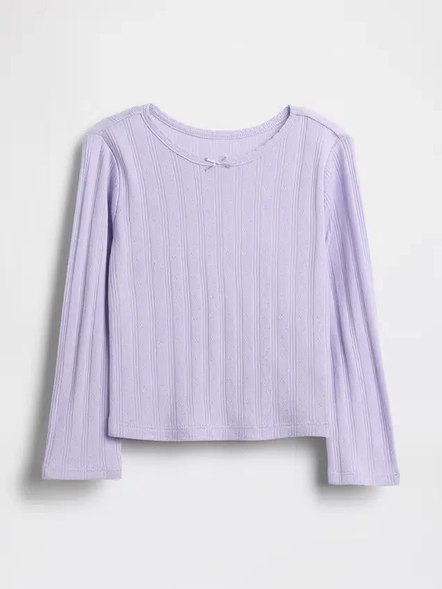 Pointelle-T-shirt voor Baby & Peuter