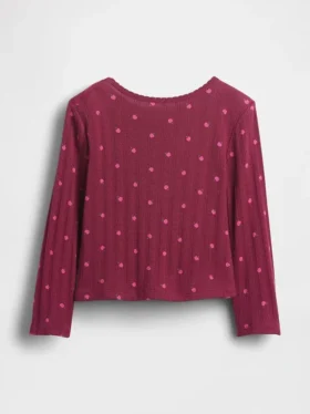 Pointelle-T-shirt voor Baby & Peuter