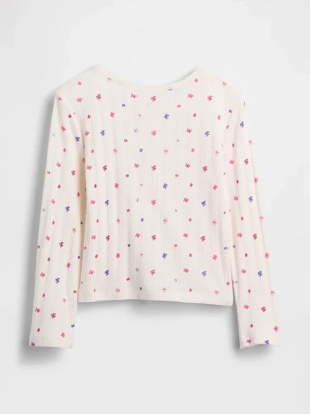 Pointelle-T-shirt voor Baby & Peuter