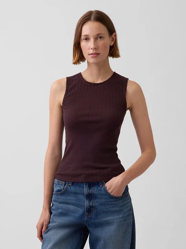 Pointelle-tanktop