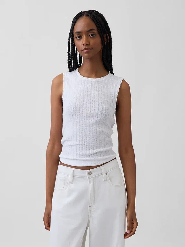 Pointelle-tanktop