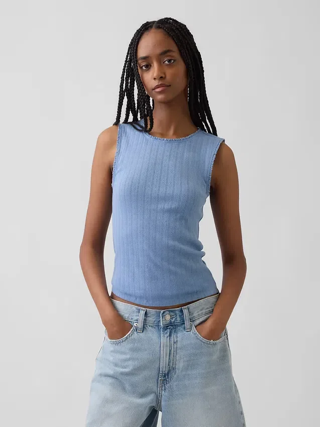 Pointelle-tanktop