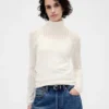 Pointelle-trui met col