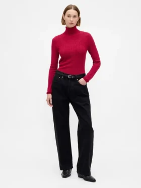 Pointelle-trui met col