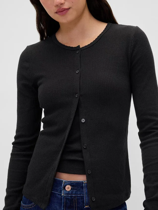 Pointelle-vest