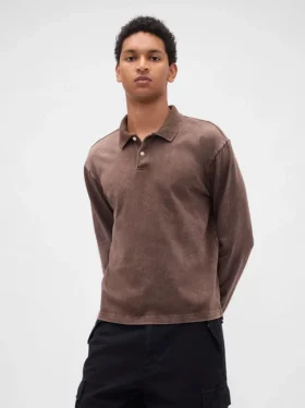 Polo-shirt van zware jersey