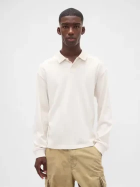 Polo-shirt van zware jersey