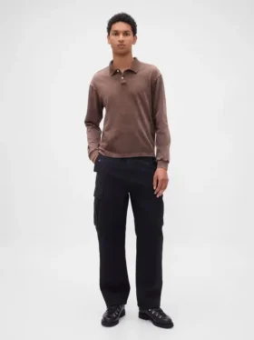 Polo-shirt van zware jersey