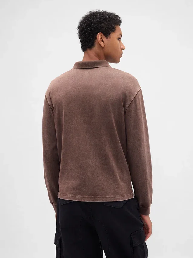 Polo-shirt van zware jersey