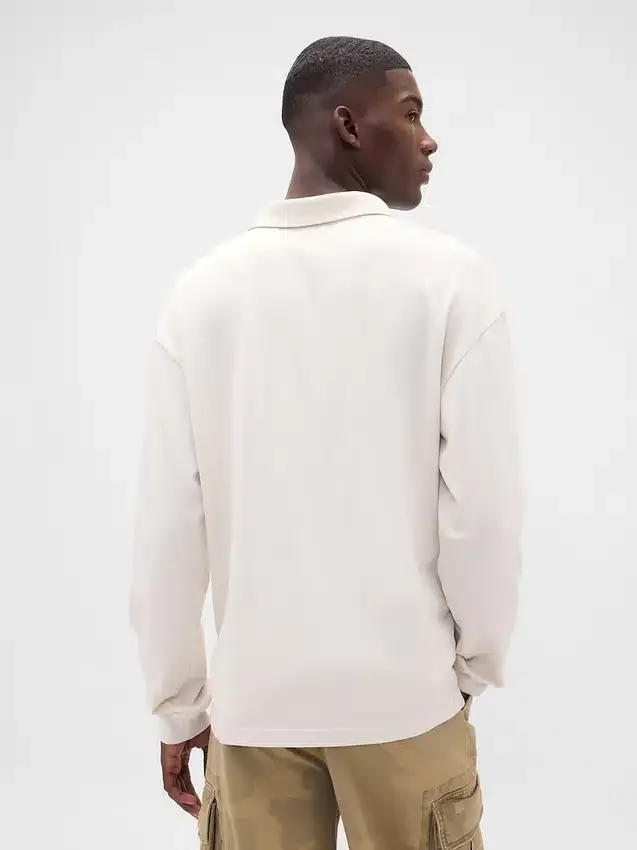 Polo-shirt van zware jersey