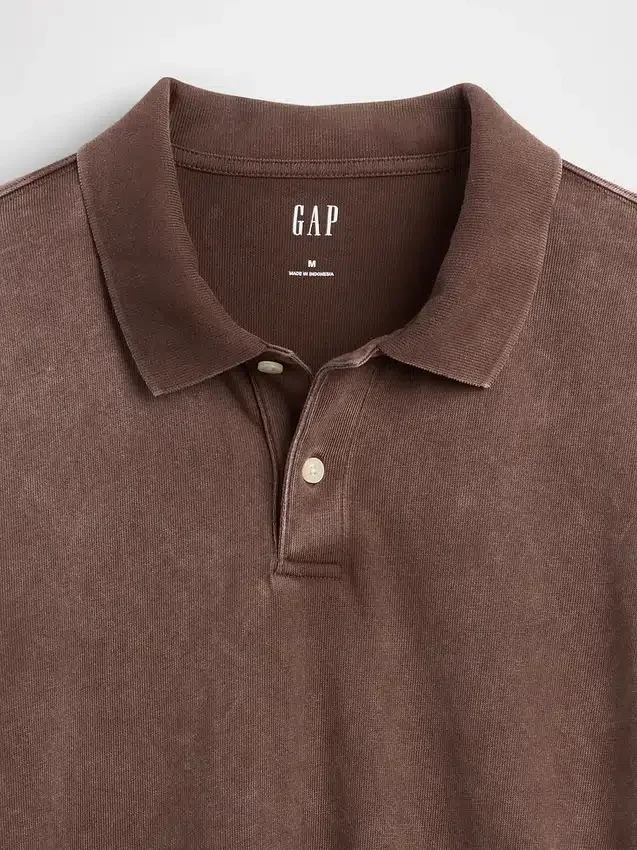 Polo-shirt van zware jersey