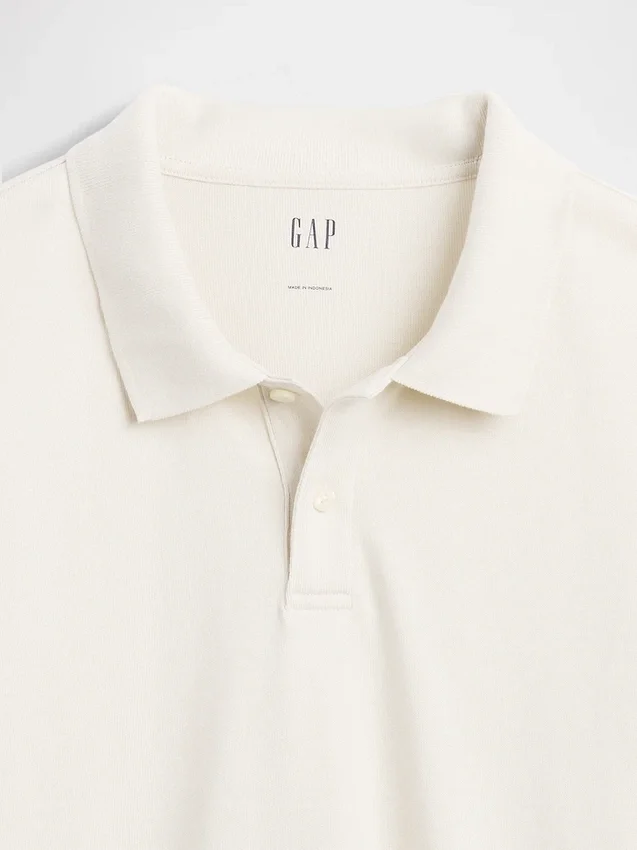 Polo-shirt van zware jersey