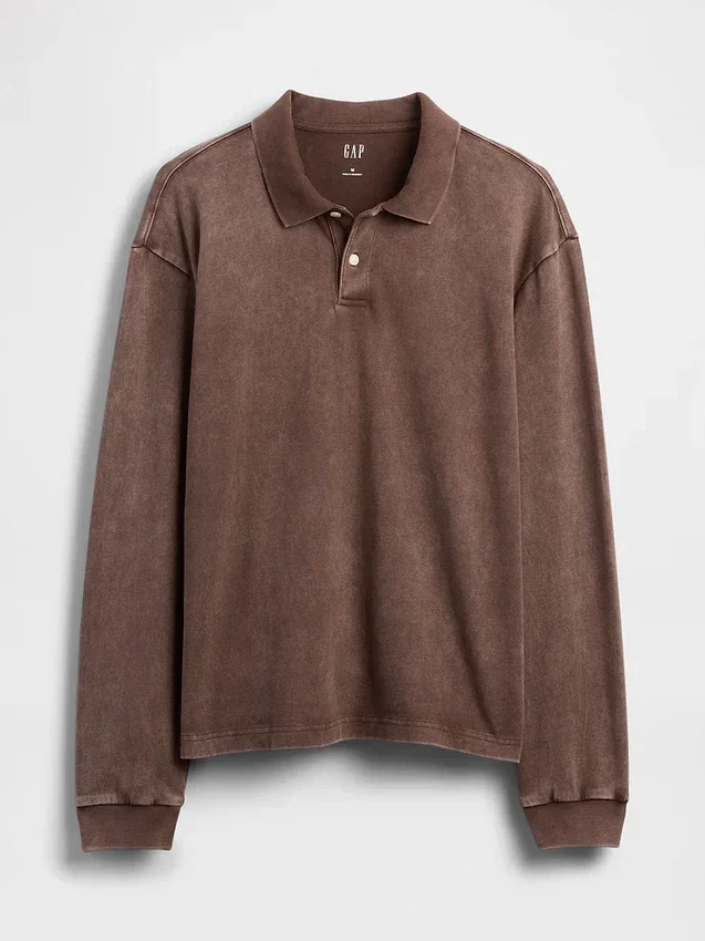 Polo-shirt van zware jersey