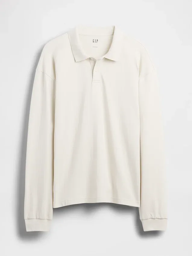 Polo-shirt van zware jersey