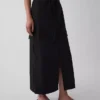 Popeline gemakkelijke maxi-rok in cargostijl