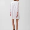 Popeline Henley-minijurk