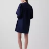 Popeline Henley-minijurk