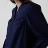 Popeline Henley-minijurk