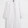 Popeline Henley-minijurk