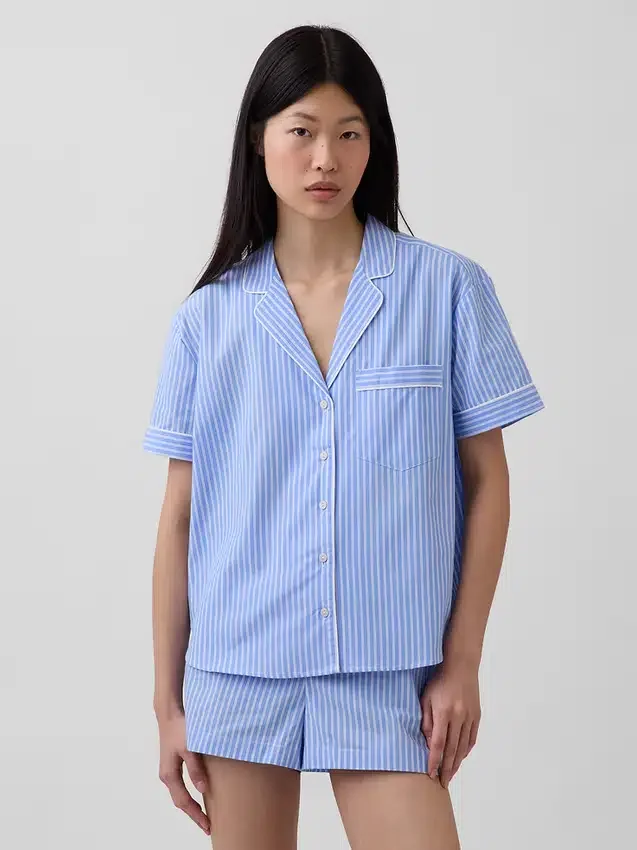 Popeline pyjamashemd