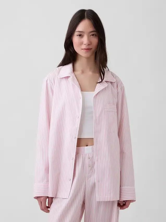 Popeline pyjamashemd