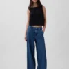 Popeline tanktop met boothals