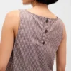Popeline tanktop met boothals