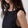 Popeline tanktop met boothals