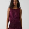 Popeline tanktop met plooitjes