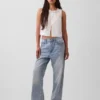 Popeline tanktop met plooitjes