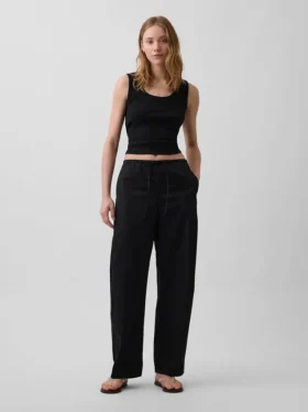 Poplin Easy Barrel-broek