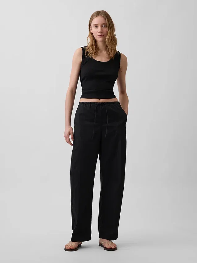 Poplin Easy Barrel-broek