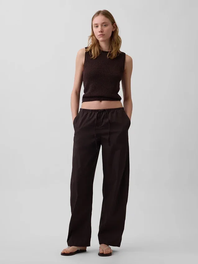 Poplin Easy Barrel-broek