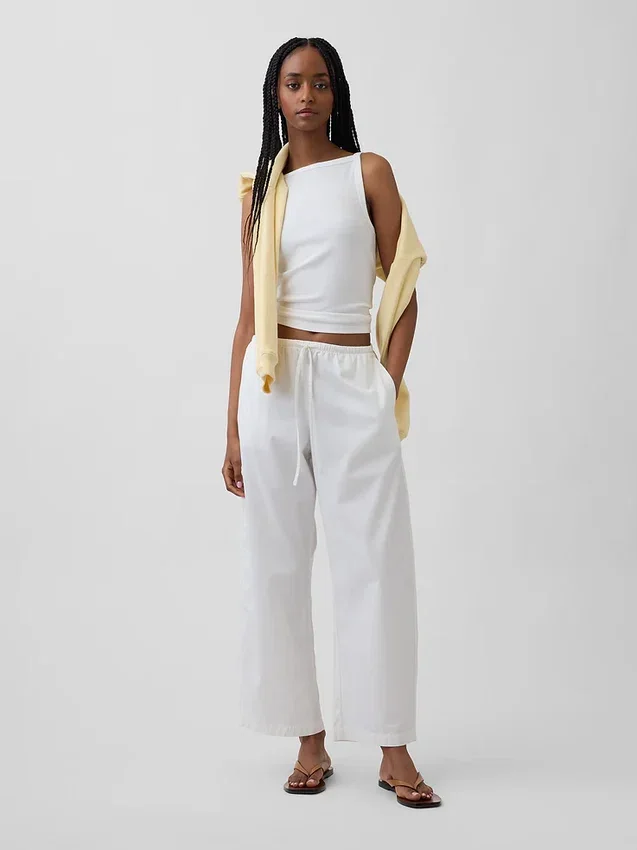 Poplin Easy Barrel-broek