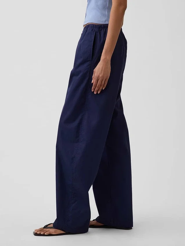 Poplin Easy Barrel-broek