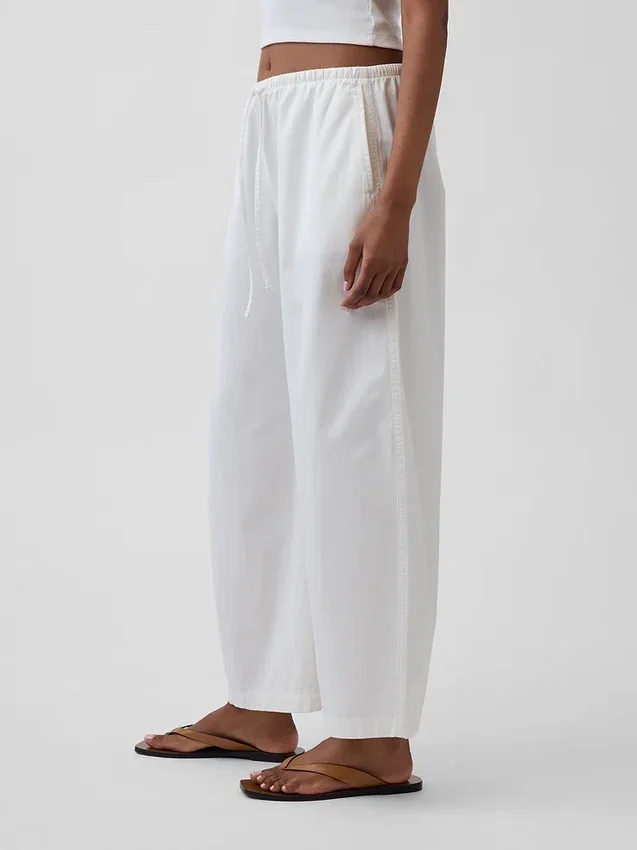 Poplin Easy Barrel-broek