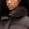 Pufferjack met rand van imitatiebont
