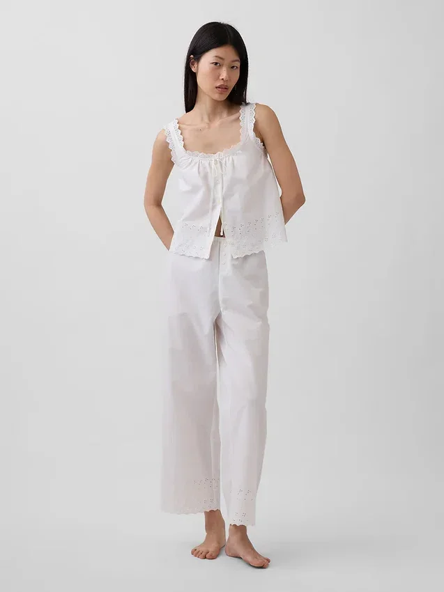 Pyjama-broek met borduursel