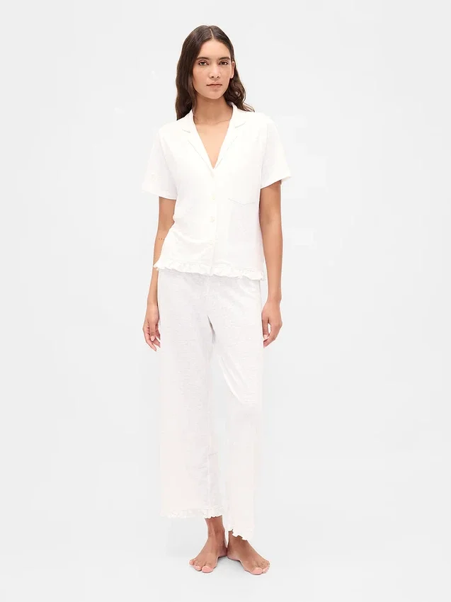 Pyjama-broek met ruches