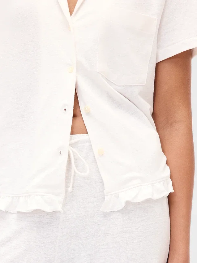 Pyjama-broek met ruches