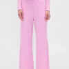 Pyjama-broek met wafelpatroon en wijde pijpen