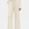 Pyjama-broek met wafelpatroon en wijde pijpen