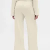 Pyjama-broek met wafelpatroon en wijde pijpen