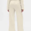 Pyjama-broek met wafelpatroon en wijde pijpen