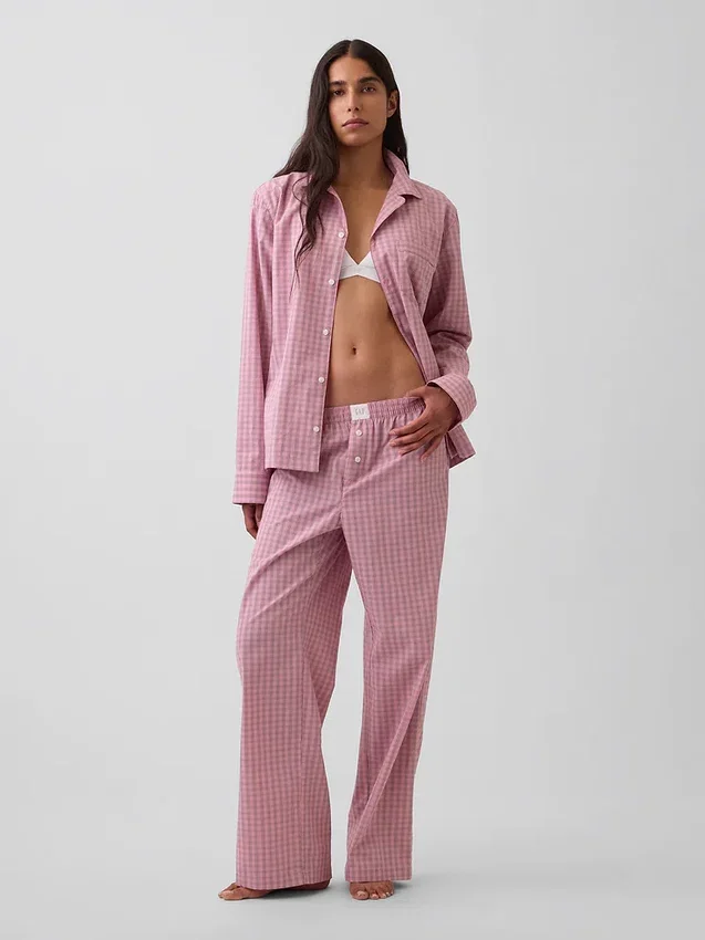 Pyjama-broek van popeline