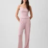 Pyjama-cami met pointelle-rand