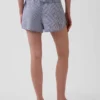 Pyjama-korte broek van gekreukelde gaas